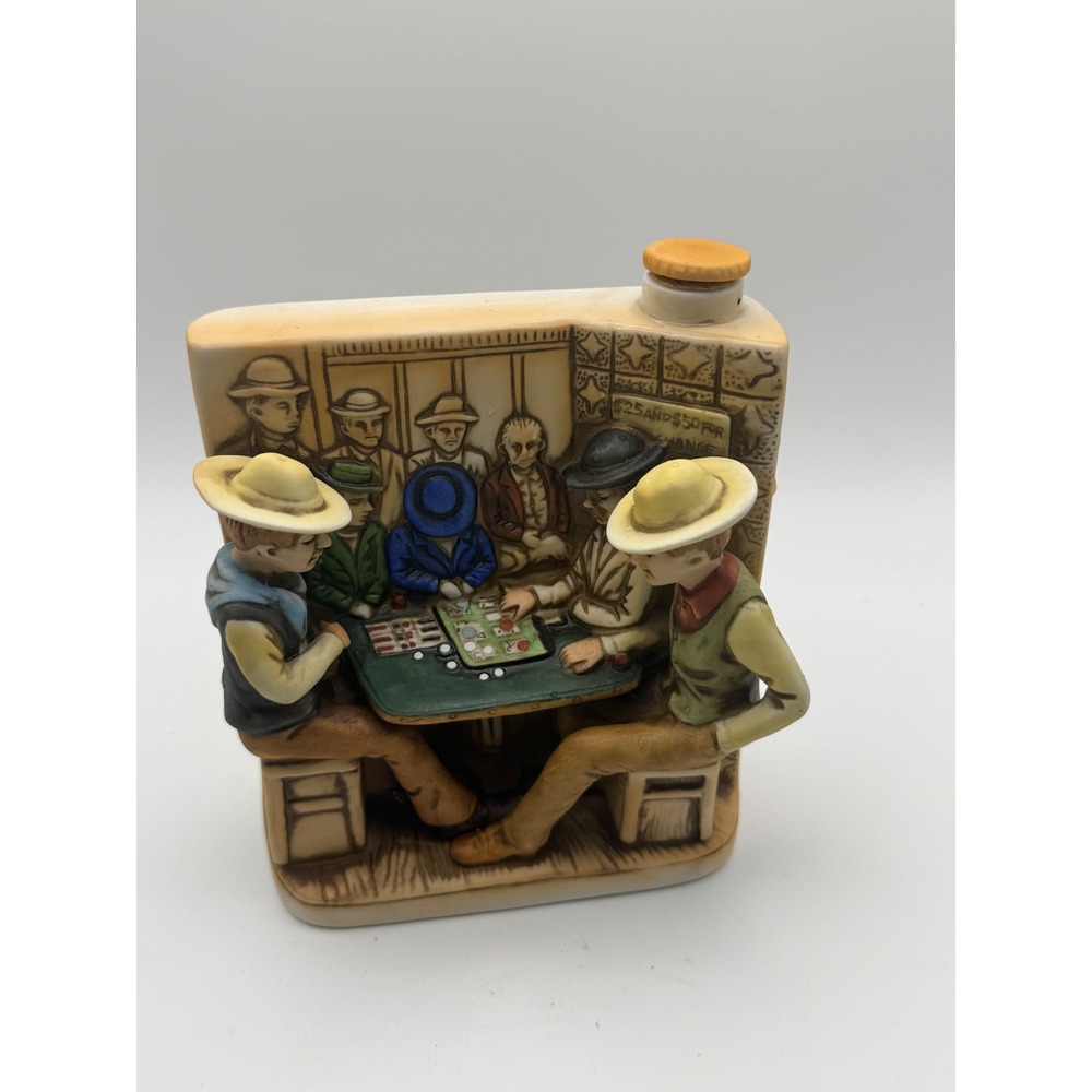 Vintage 1975 Haas Brothers Faro Bank Whiskey Decanter Old Orient‎ Saloon